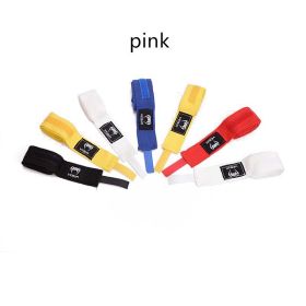 Boxing Bandage Elastic Boxing Hand Wrap Muay Thai Fighting (Option: Pink-3 M Two)