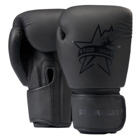 Sanda Muay Thai Fighting Gloves Training Fitness Equipment (Option: Star black-8oz)