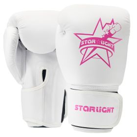 Sanda Muay Thai Fighting Gloves Training Fitness Equipment (Option: Star white pink-8oz)