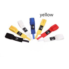 Boxing Bandage Elastic Boxing Hand Wrap Muay Thai Fighting (Option: Yellow-1.5meters two)